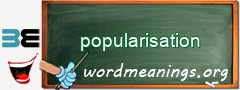 WordMeaning blackboard for popularisation